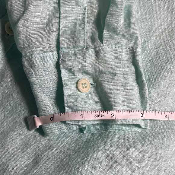 CP Shades women’s linen Aqua Long Sleeve Shirt - Picture 11 of 11